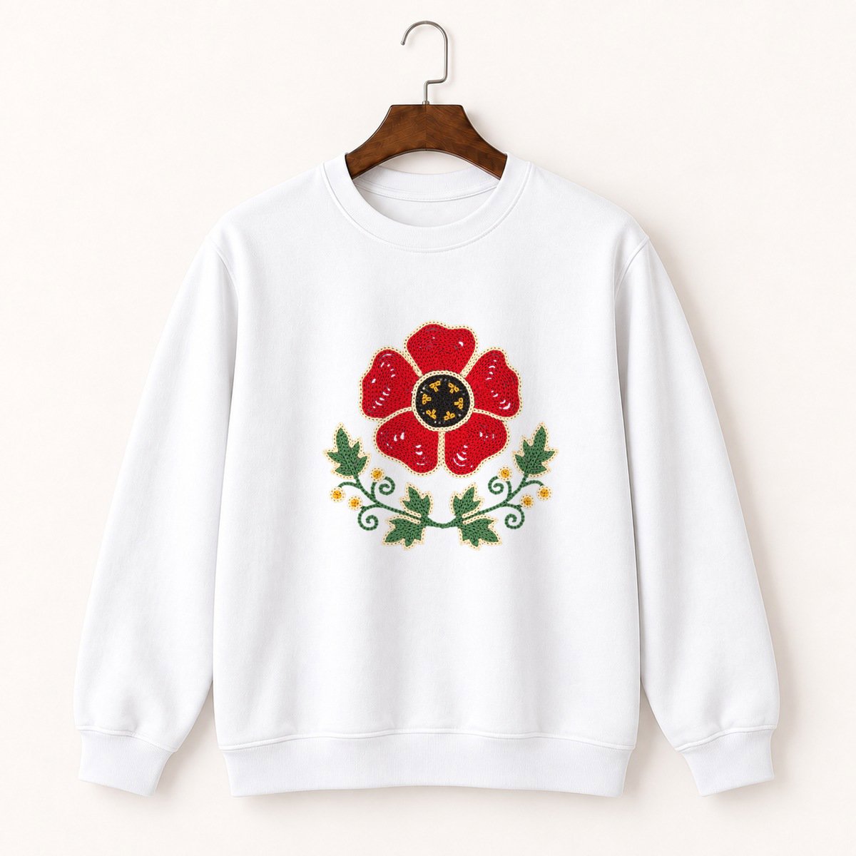 Poppy Flower Crewneck Sweatshirt 5
