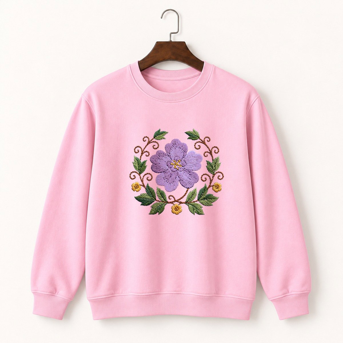 Violet Flower Crewneck Sweatshirt 4