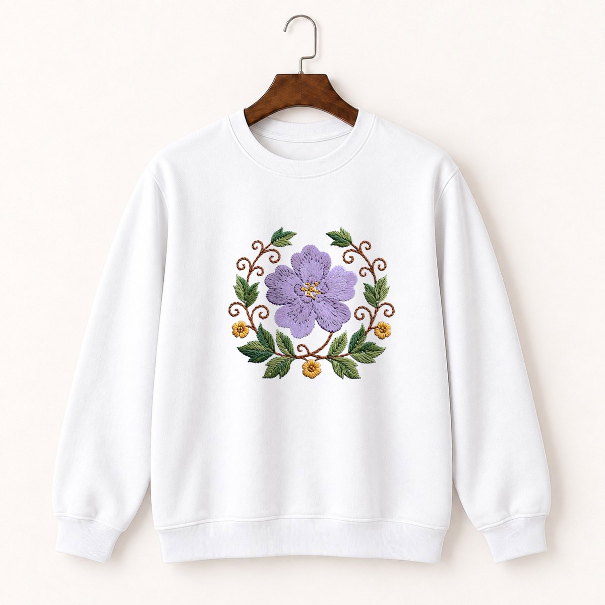 Violet Flower Crewneck Sweatshirt 5