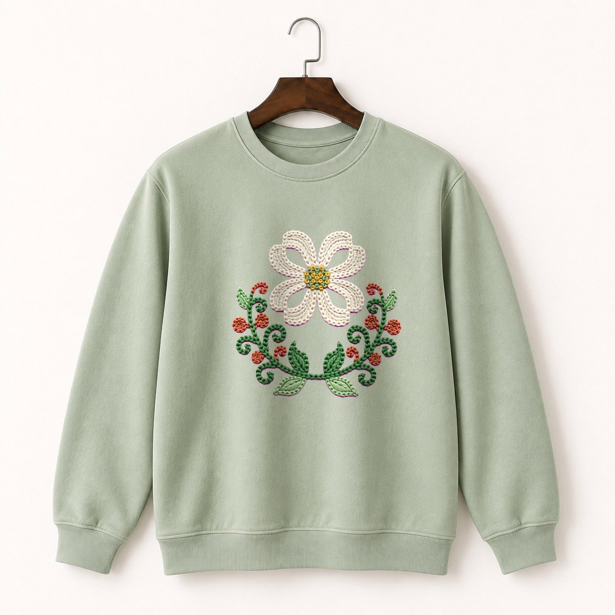 Dogwood Flower Crewneck Sweatshirt 2