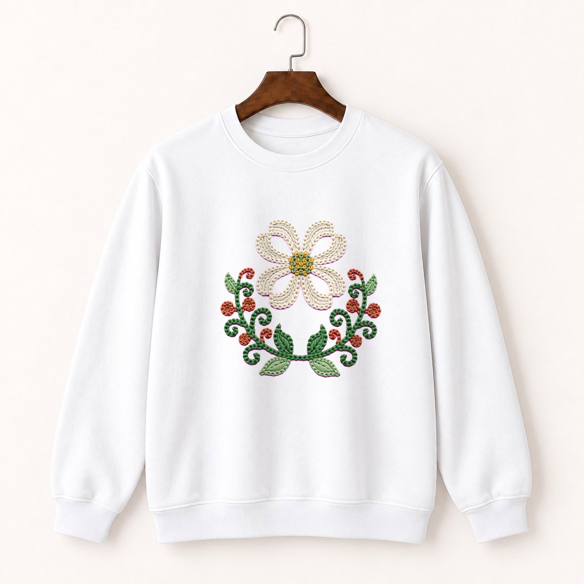 Dogwood Flower Crewneck Sweatshirt 5