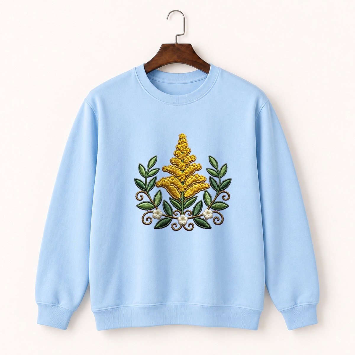 Goldenrod Flower Crewneck Sweatshirt 1