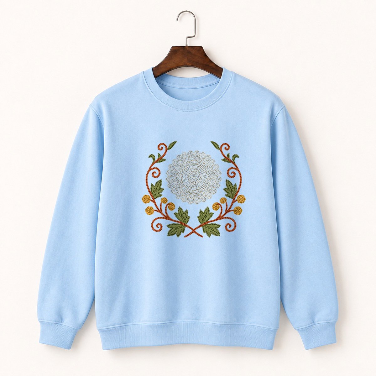 Yarrow Flower Crewneck Sweatshirt 1