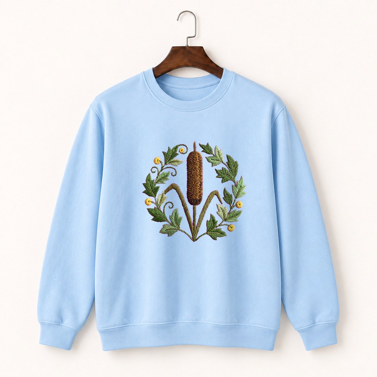 Cattail Plant Crewneck Sweatshirt 1