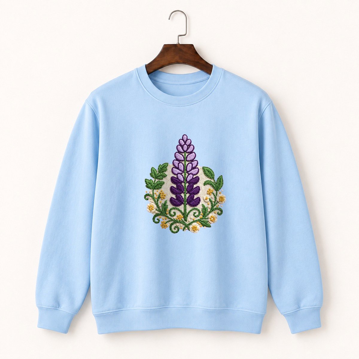Lupine Flower Crewneck Sweatshirt 1