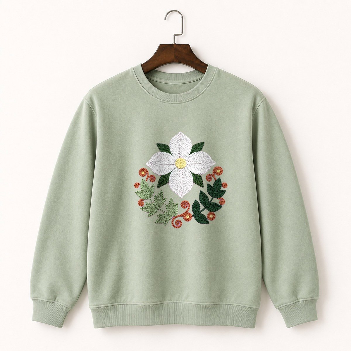 Trillium Flower Crewneck Sweatshirt 2