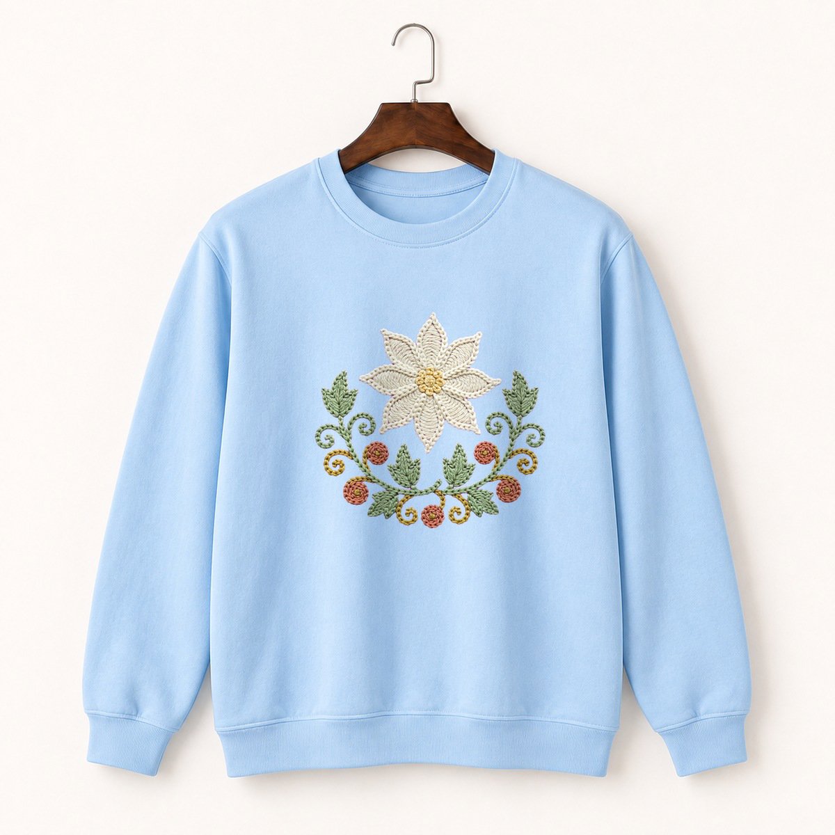Edelweiss Flower Crewneck Sweatshirt 1