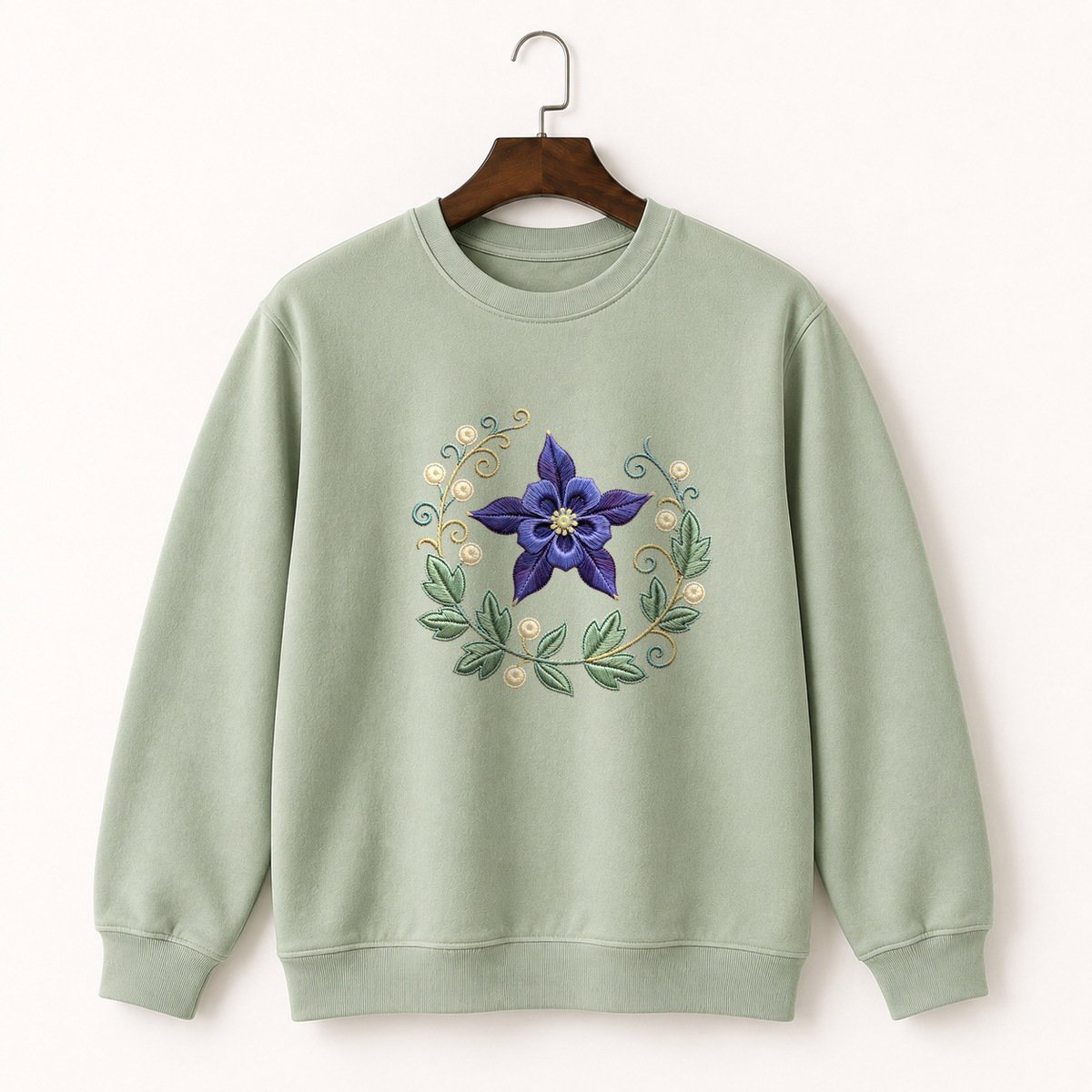 Columbine Flower Crewneck Sweatshirt 2