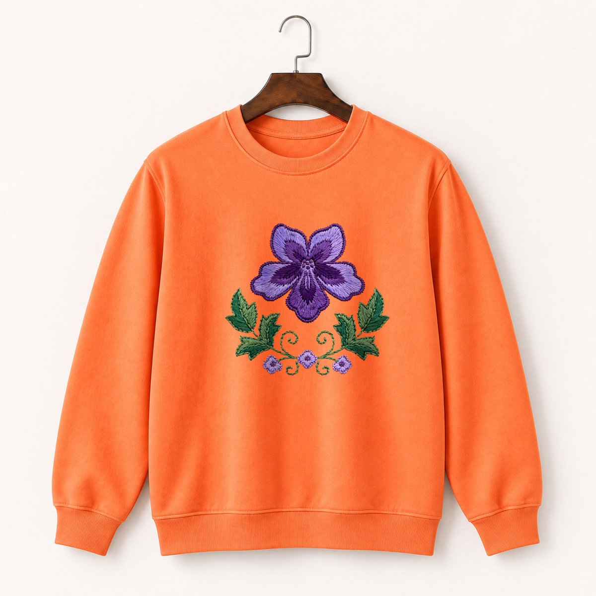 Violet Flower Crewneck Sweatshirt 3