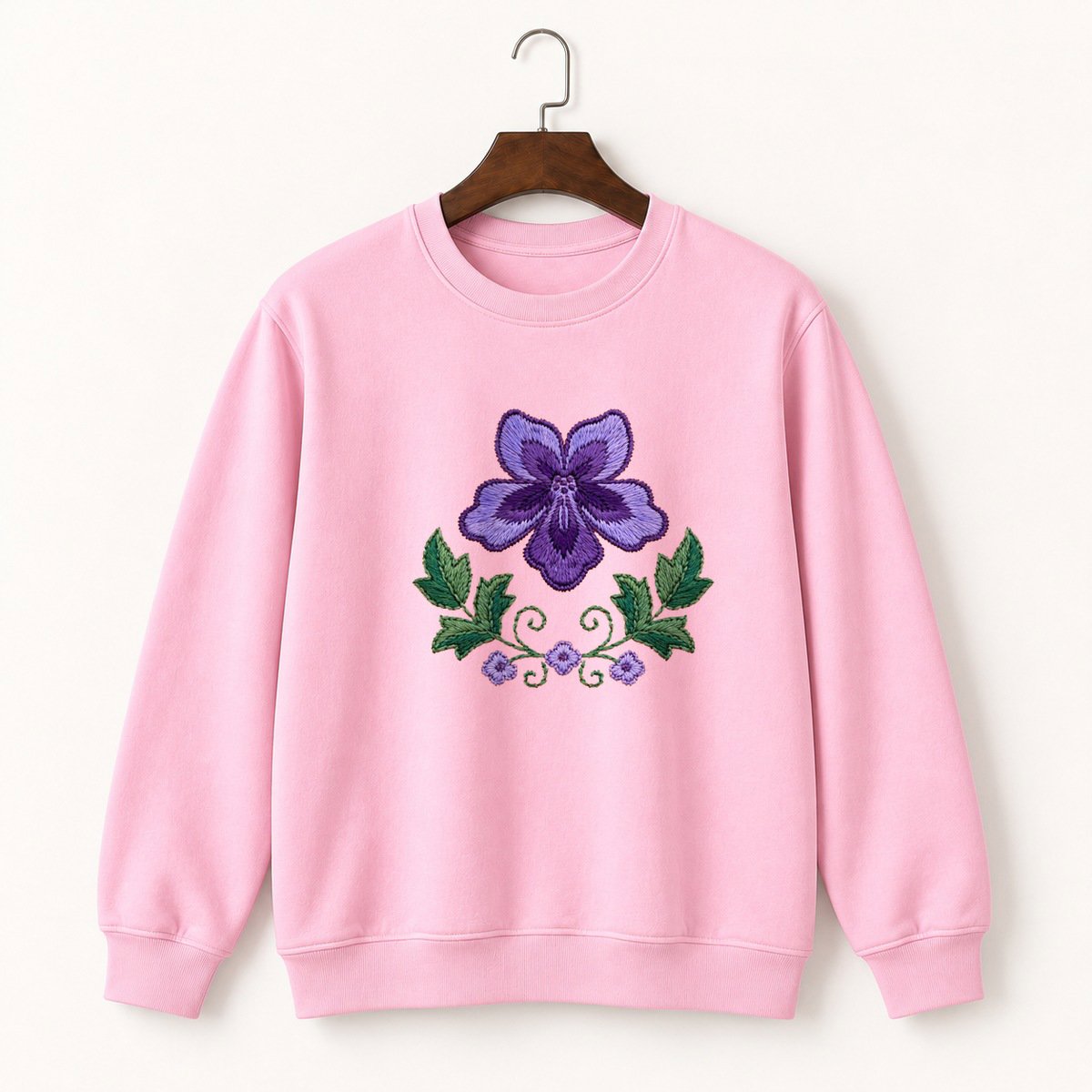 Violet Flower Crewneck Sweatshirt 4