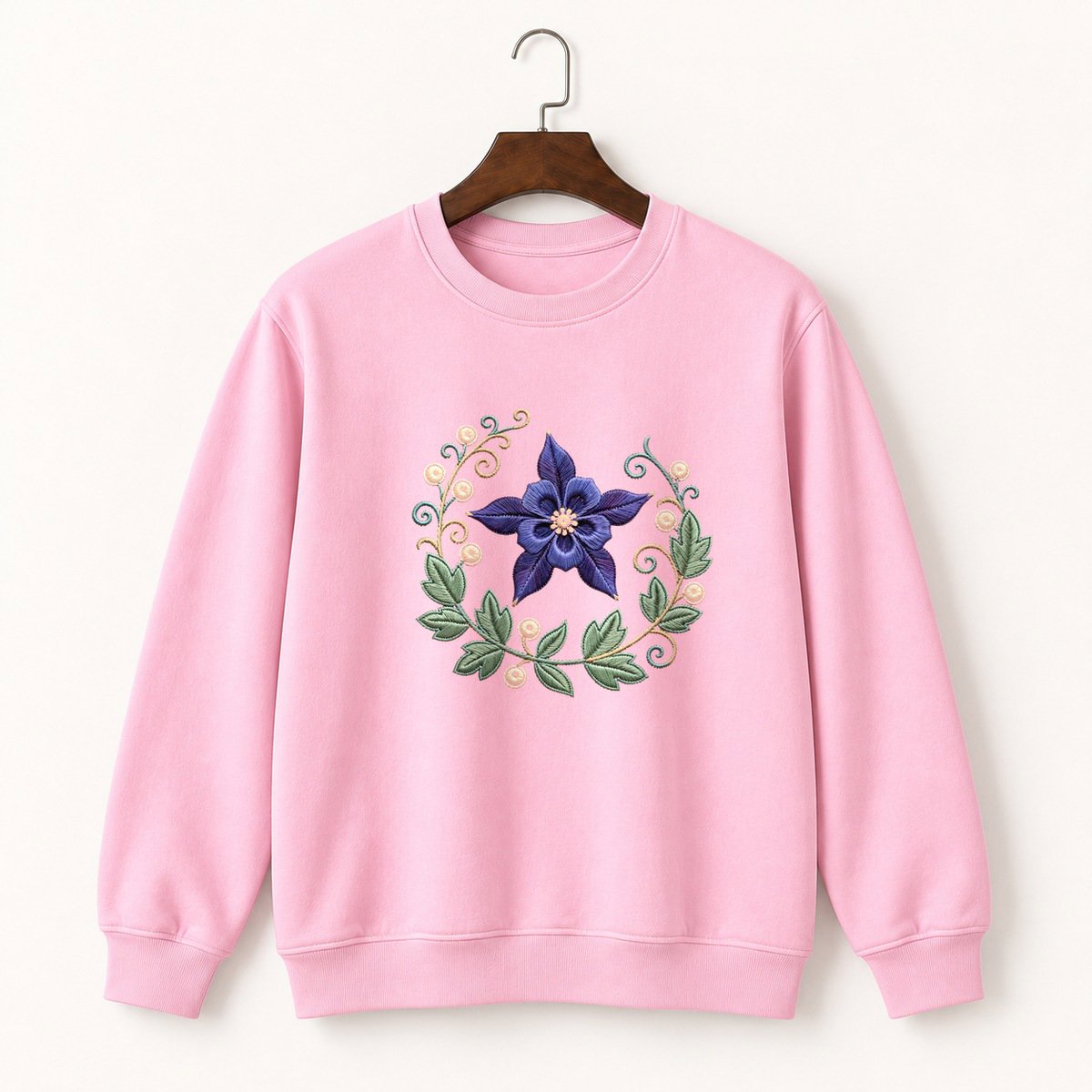Columbine Flower Crewneck Sweatshirt 4