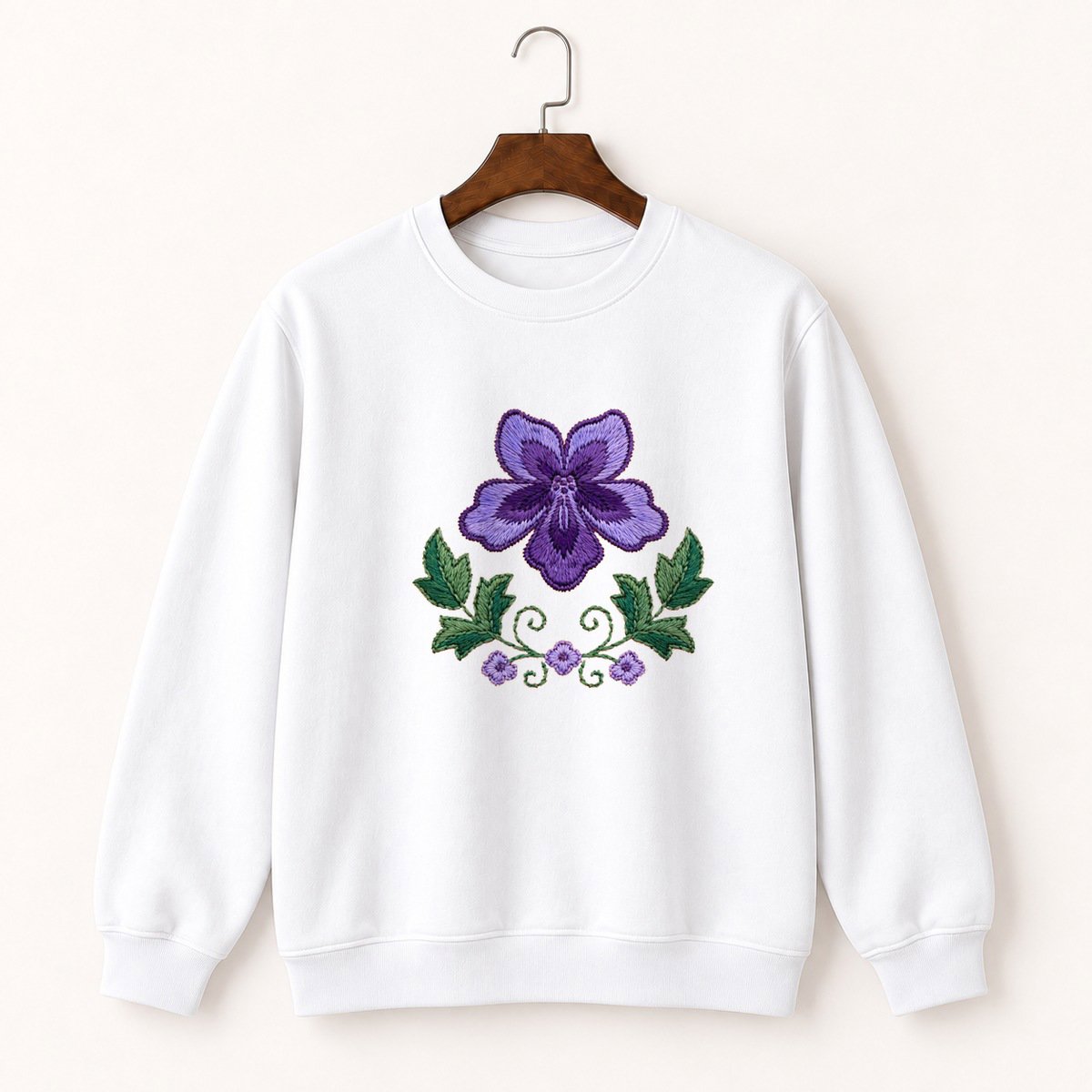 Violet Flower Crewneck Sweatshirt 5