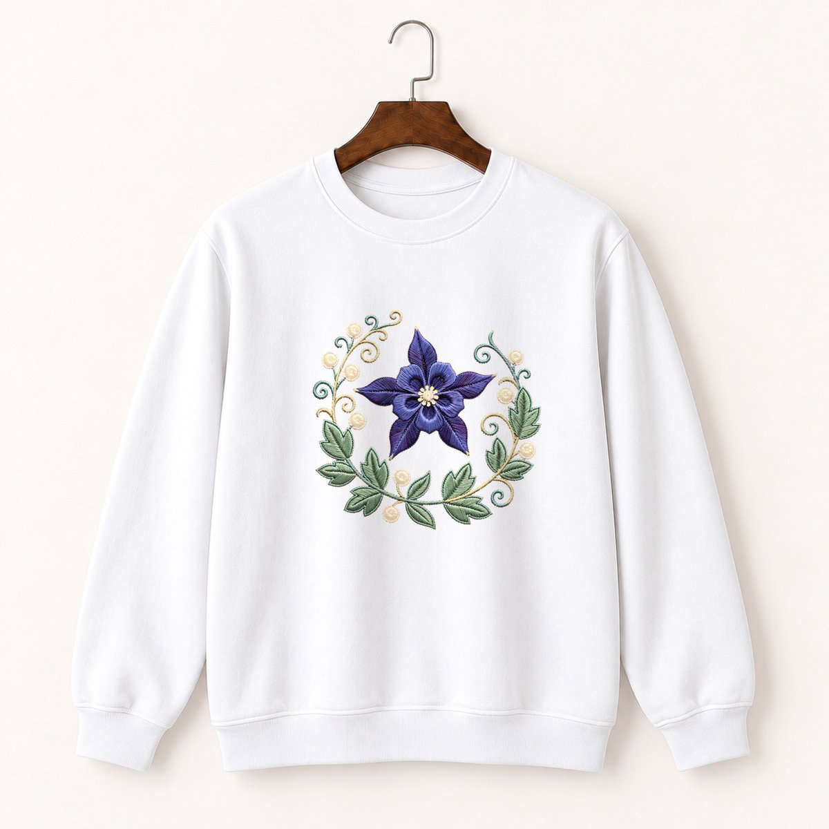 Columbine Flower Crewneck Sweatshirt 5