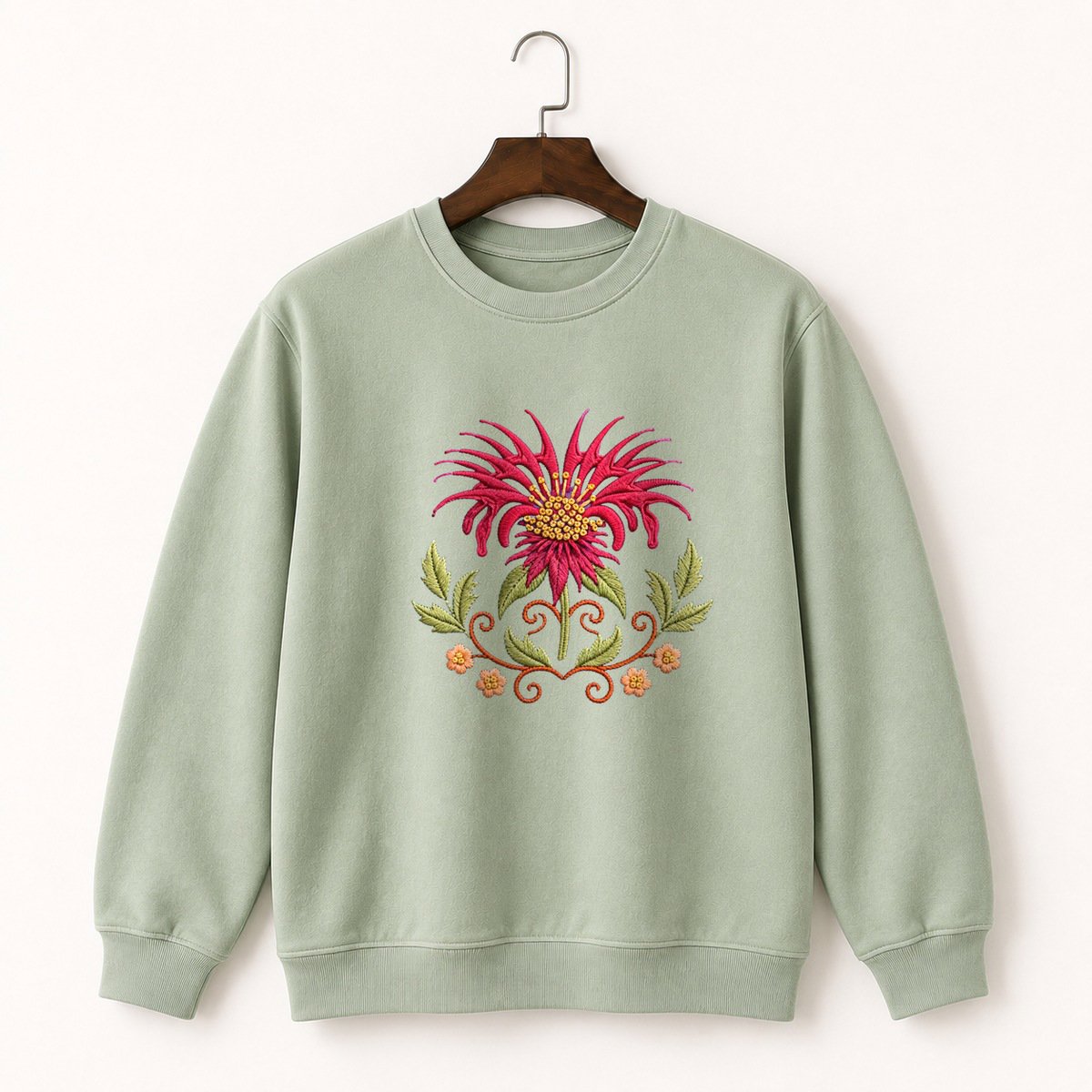 Bee Balm Flower Crewneck Sweatshirt 2