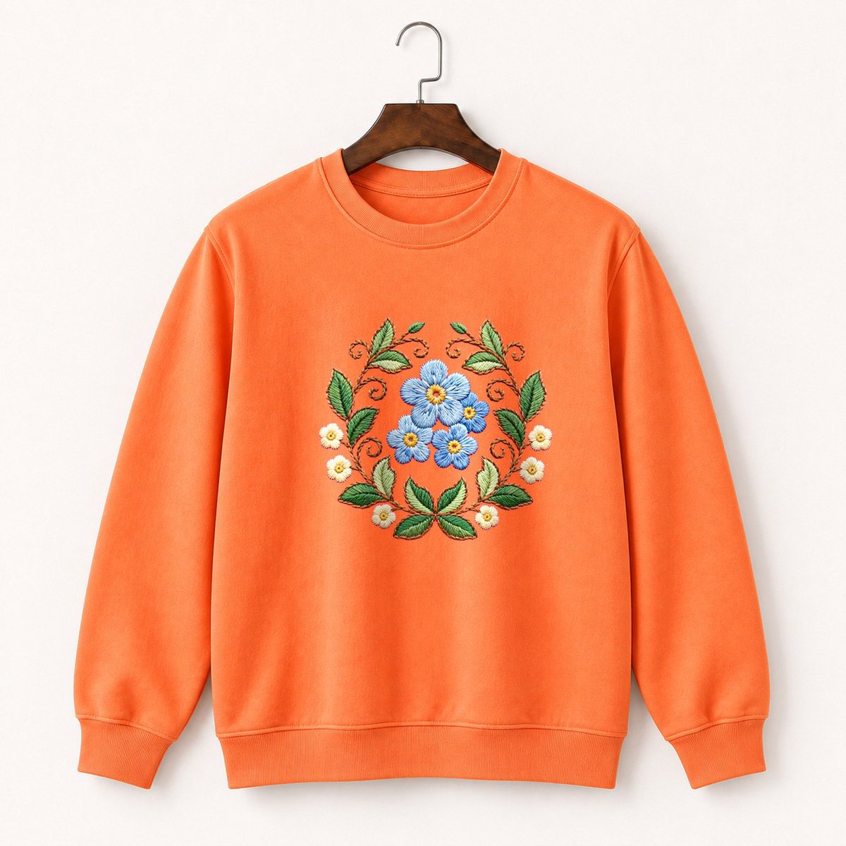 Forget-Me-Not Flower Crewneck Sweatshirt 3