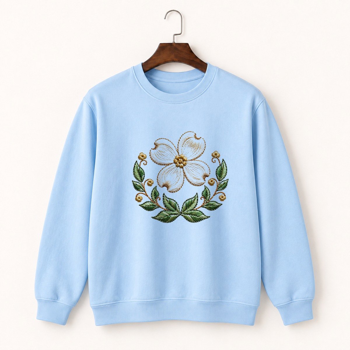 Dogwood Flower Crewneck Sweatshirt 1