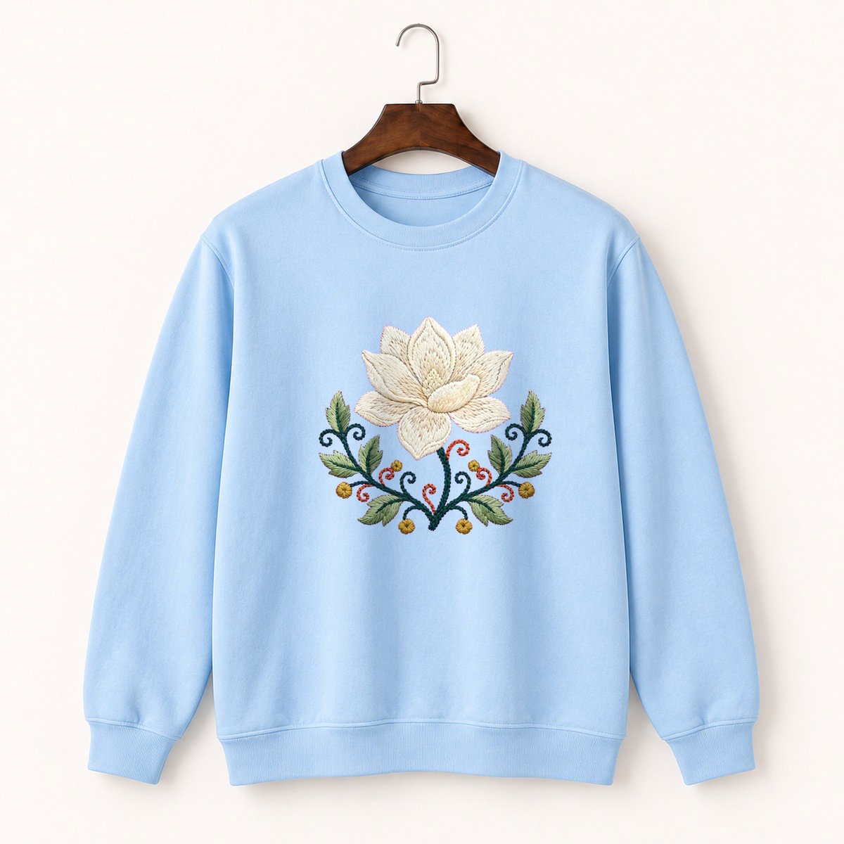 Magnolia Flower Crewneck Sweatshirt 1
