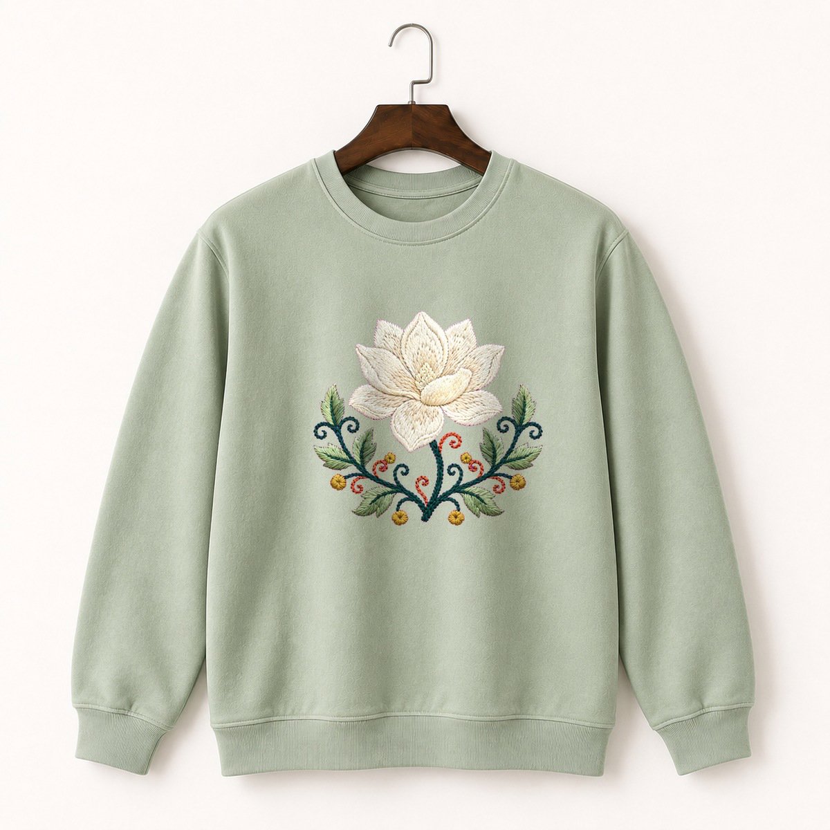 Magnolia Flower Crewneck Sweatshirt 2