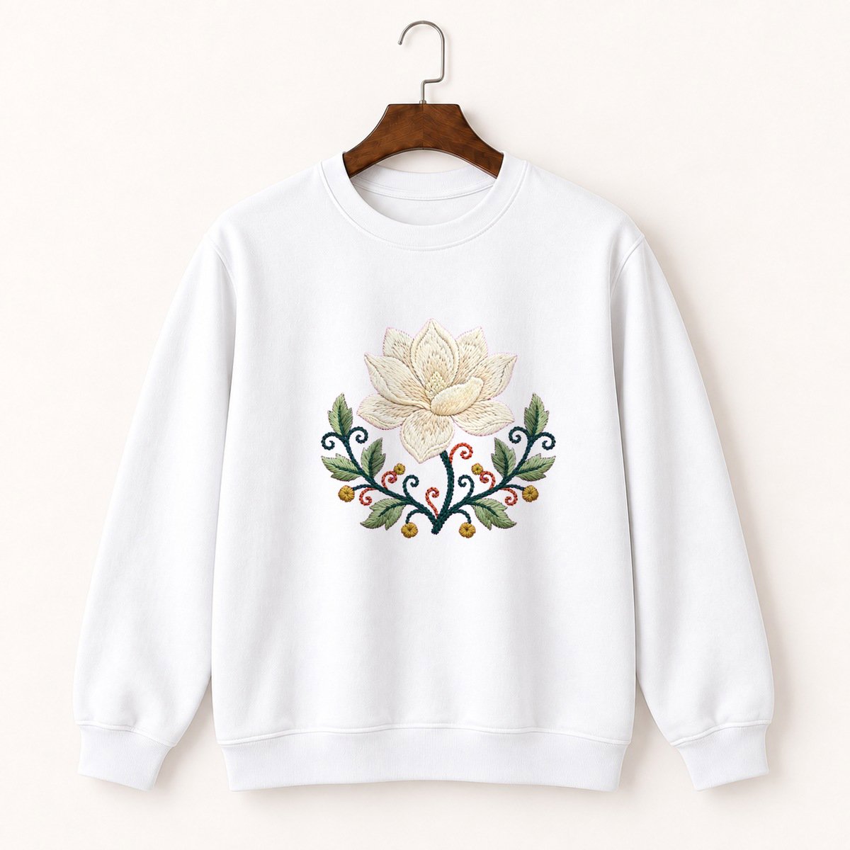 Magnolia Flower Crewneck Sweatshirt 5
