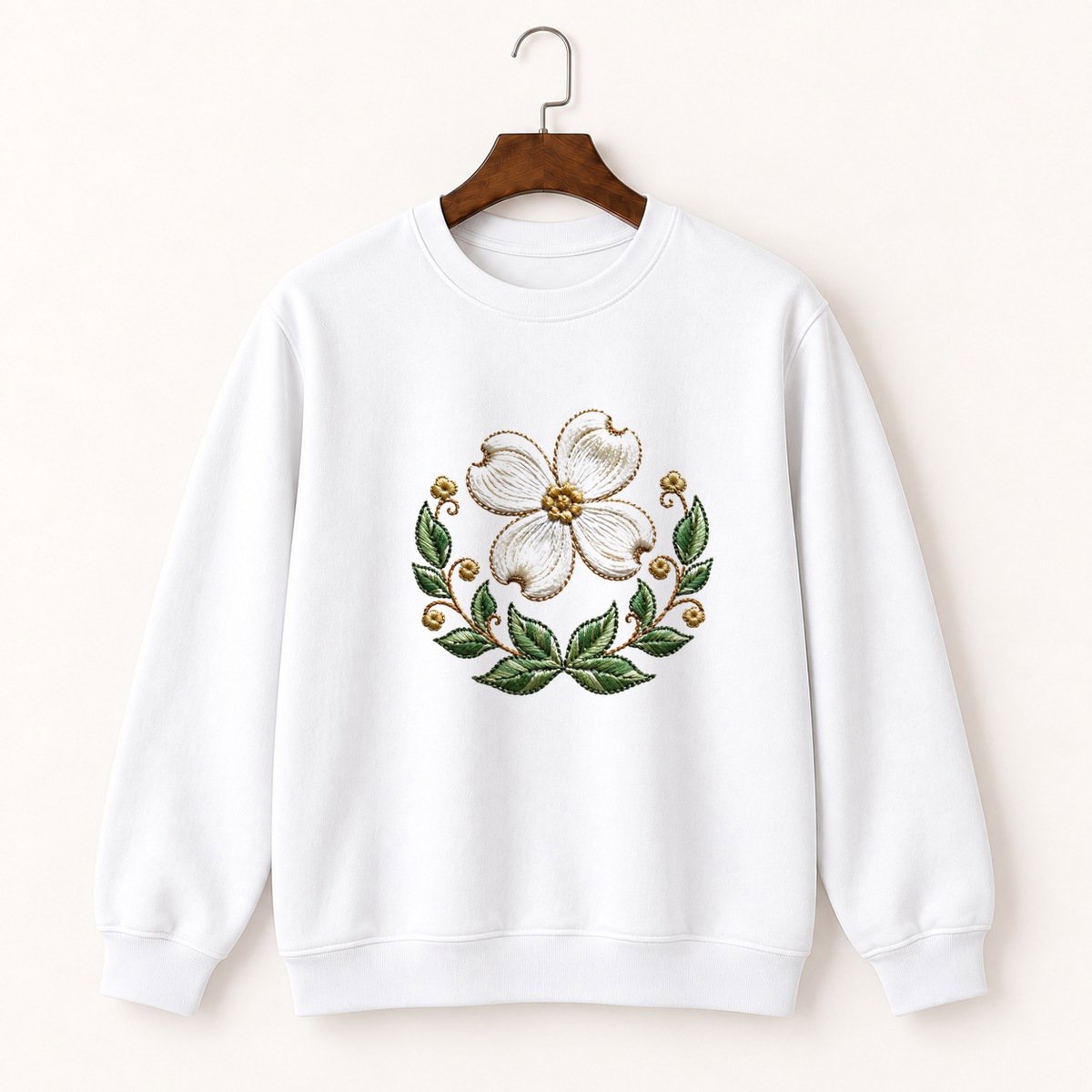 Dogwood Flower Crewneck Sweatshirt 5