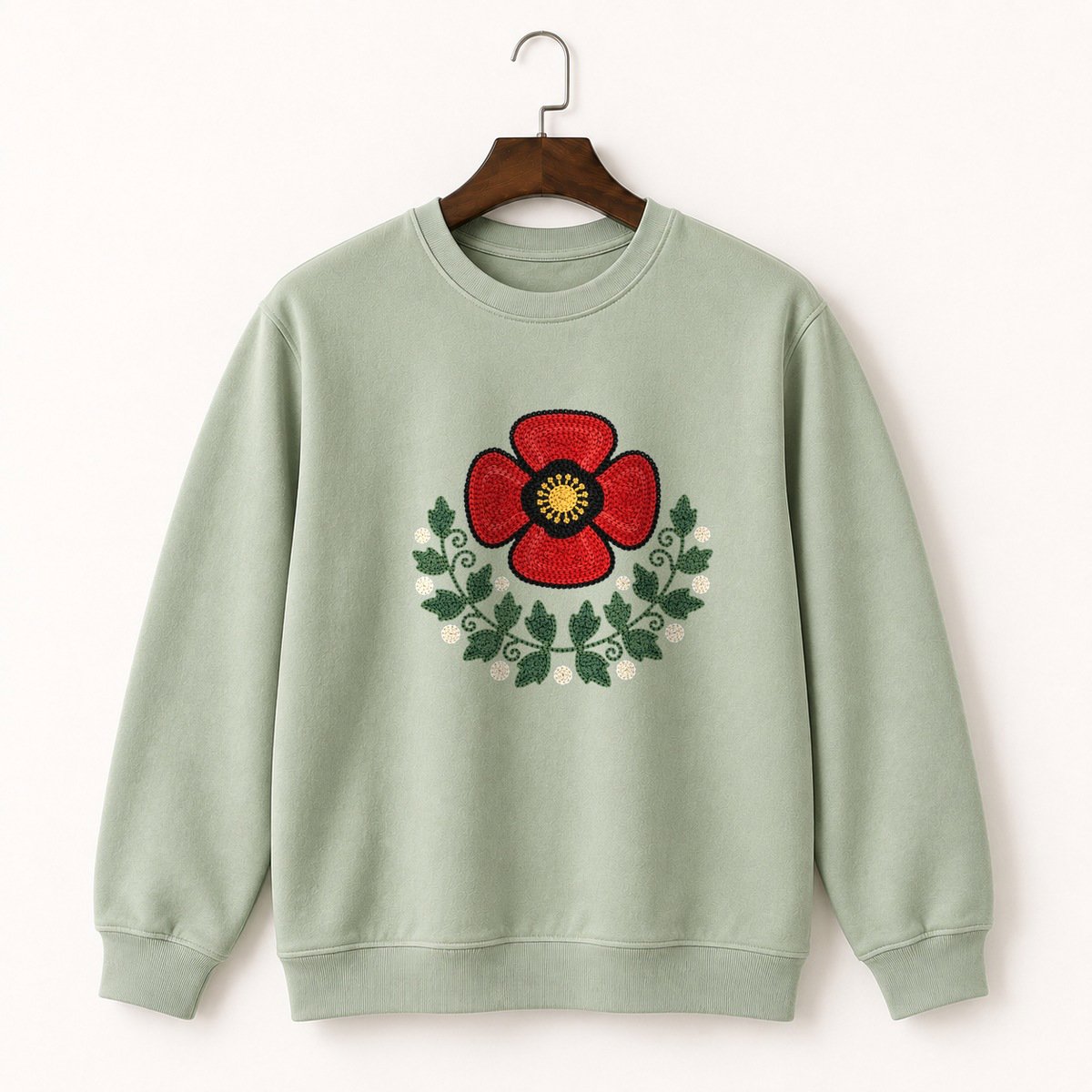Poppy Flower Crewneck Sweatshirt 2