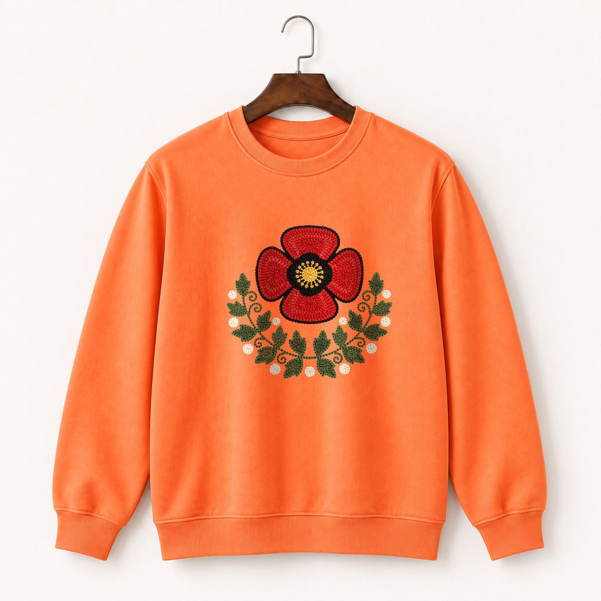 Poppy Flower Crewneck Sweatshirt 3