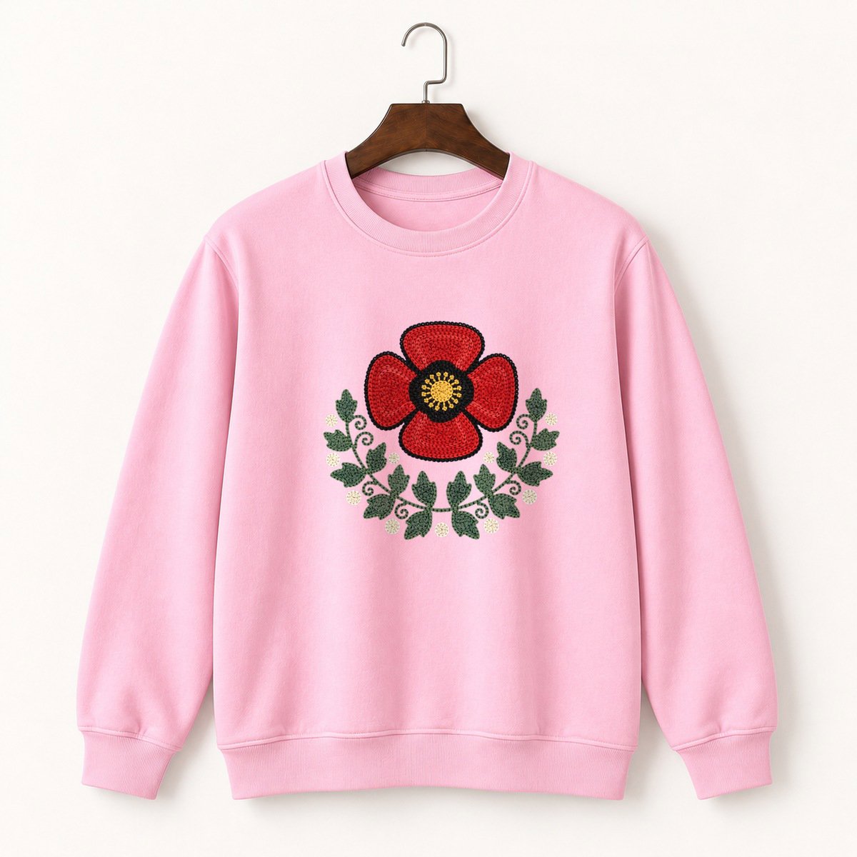 Poppy Flower Crewneck Sweatshirt 4