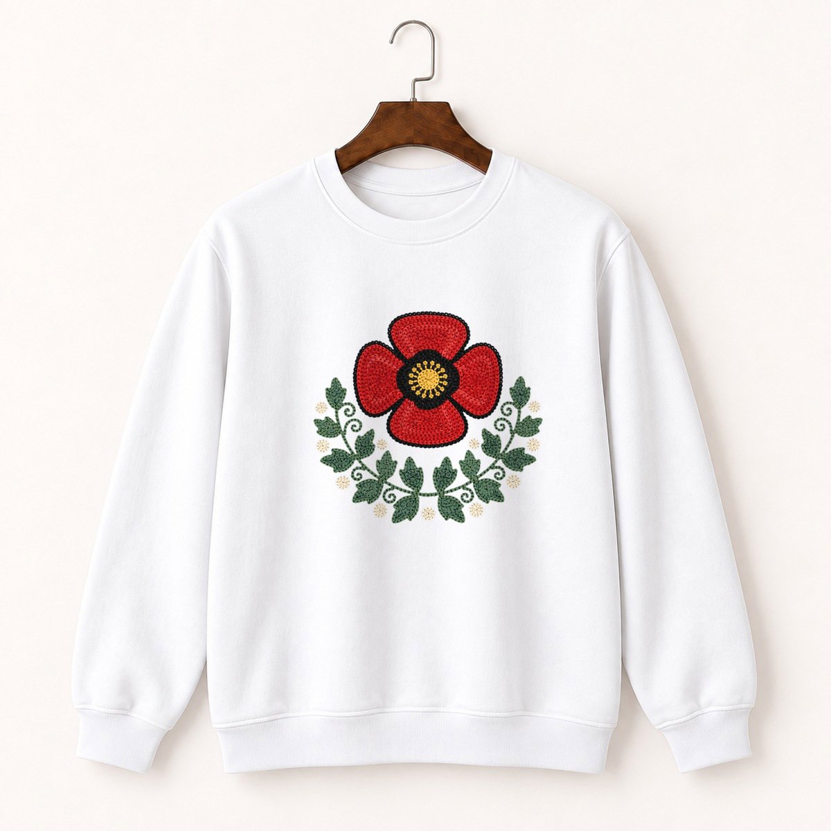 Poppy Flower Crewneck Sweatshirt 5
