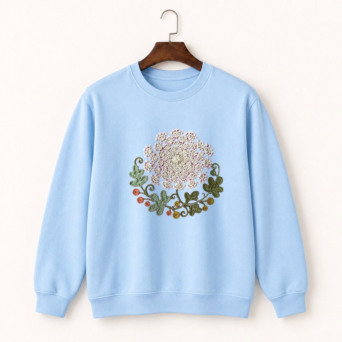Queen Anne's Lace Crewneck Sweatshirt 1