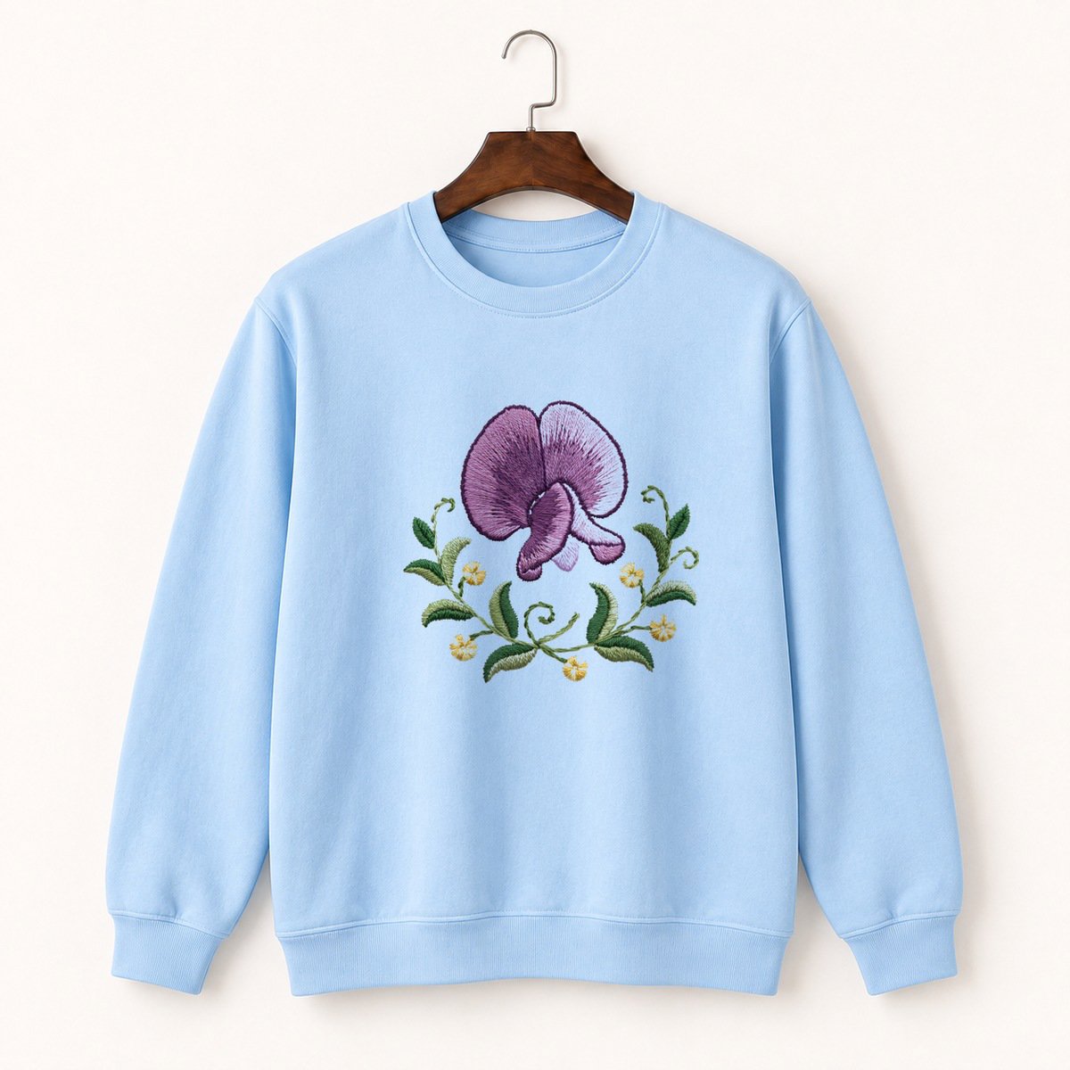 Sweet Pea Flower Crewneck Sweatshirt 1