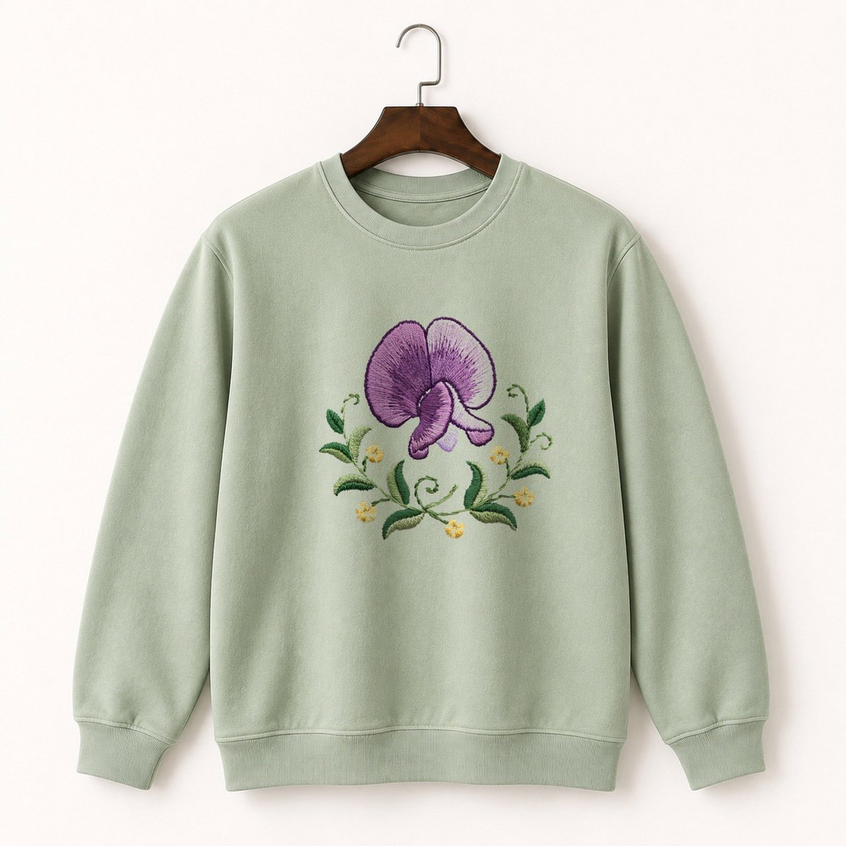 Sweet Pea Flower Crewneck Sweatshirt 2