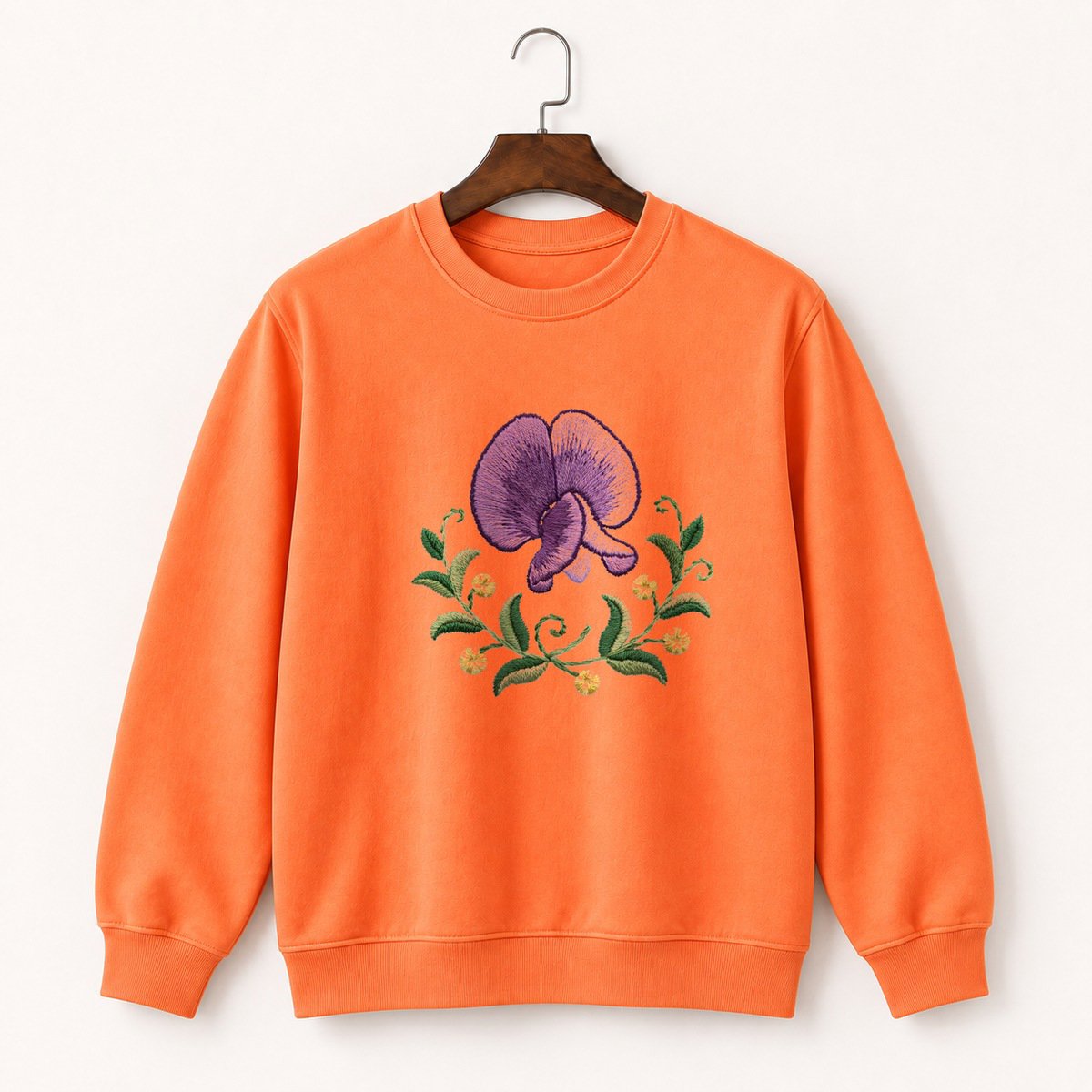 Sweet Pea Flower Crewneck Sweatshirt 3