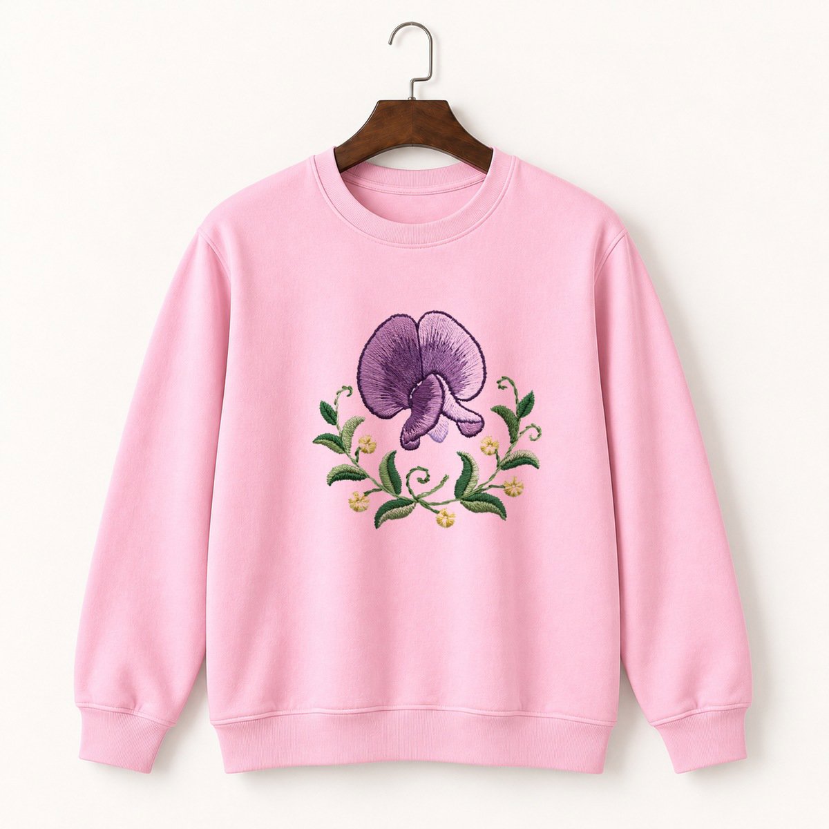 Sweet Pea Flower Crewneck Sweatshirt 4