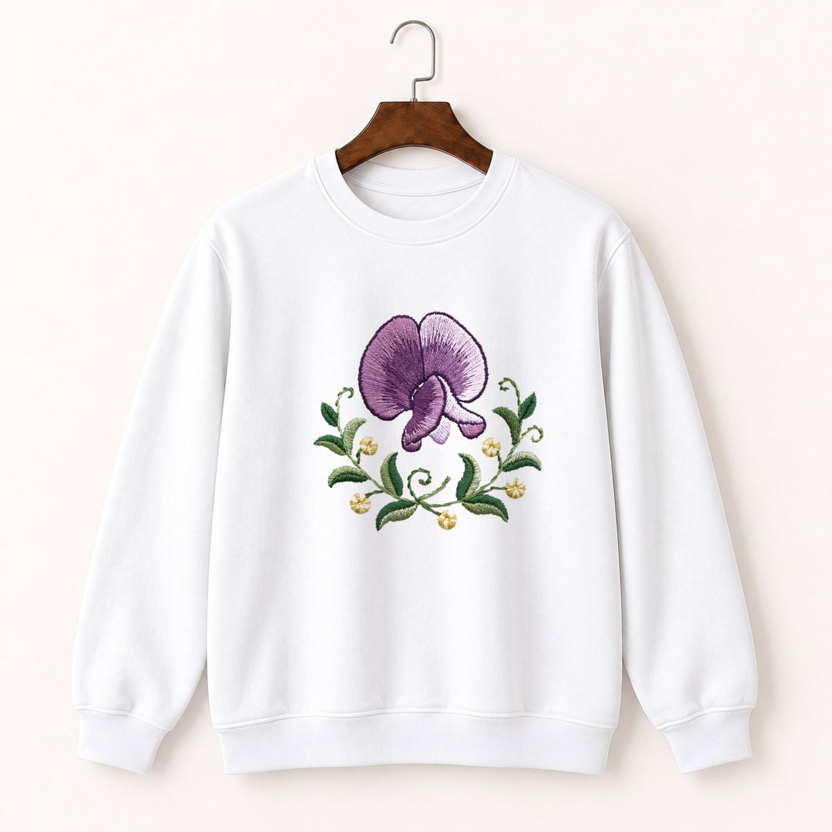 Sweet Pea Flower Crewneck Sweatshirt 5