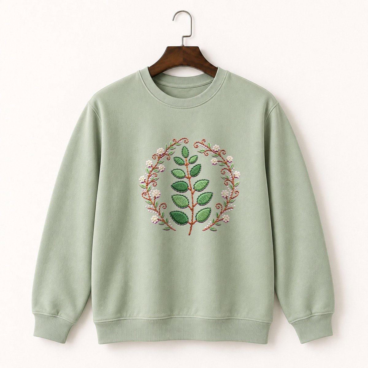 Eucalyptus Branch Crewneck Sweatshirt 2