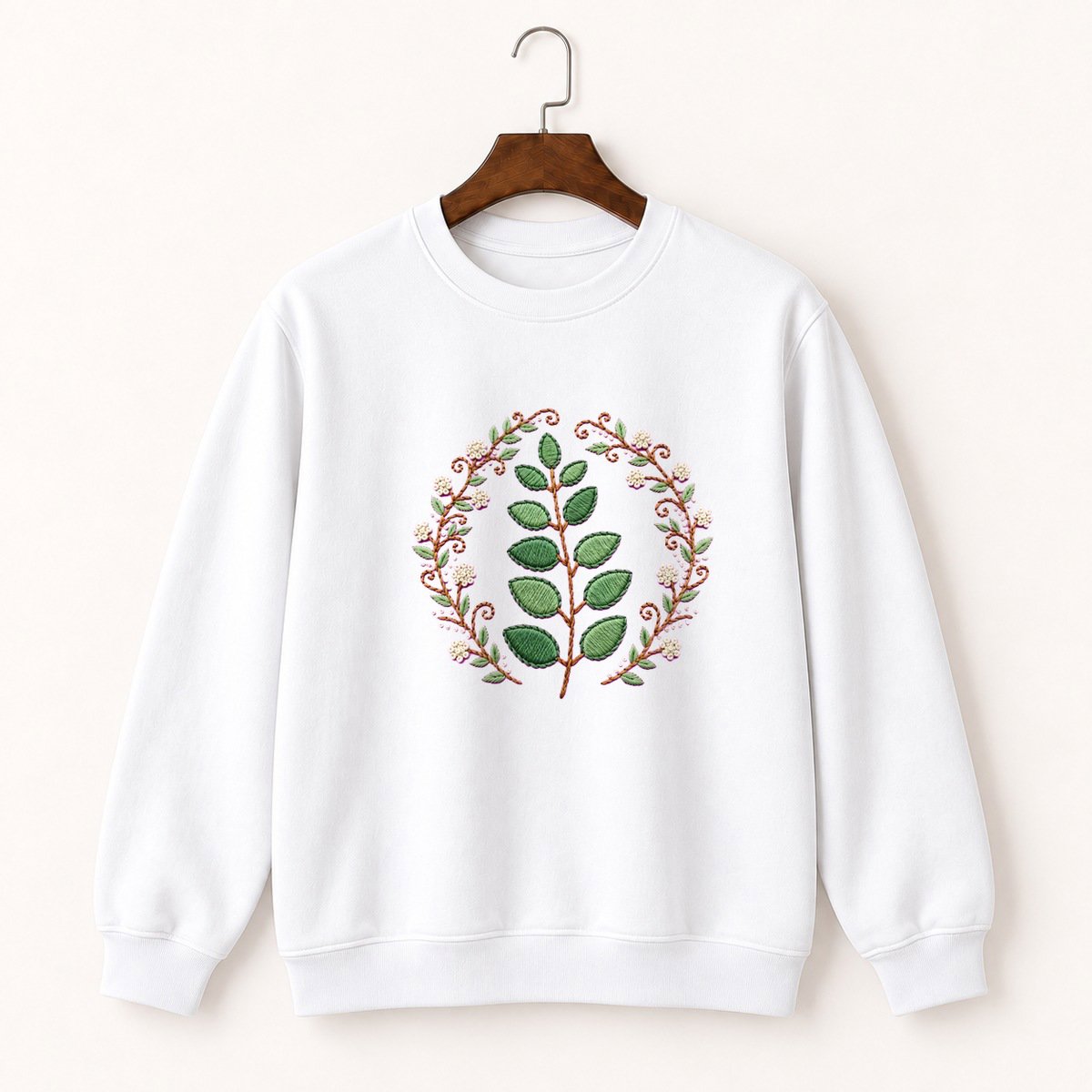 Eucalyptus Branch Crewneck Sweatshirt 5