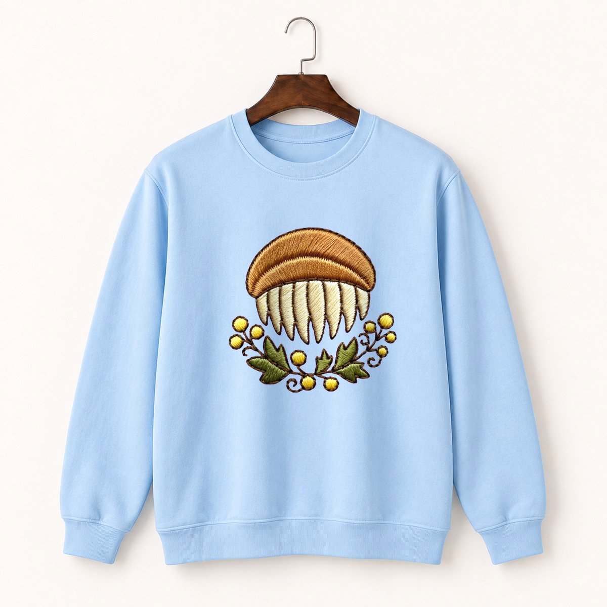 Hedgehog Mushroom Crewneck Sweatshirt 1