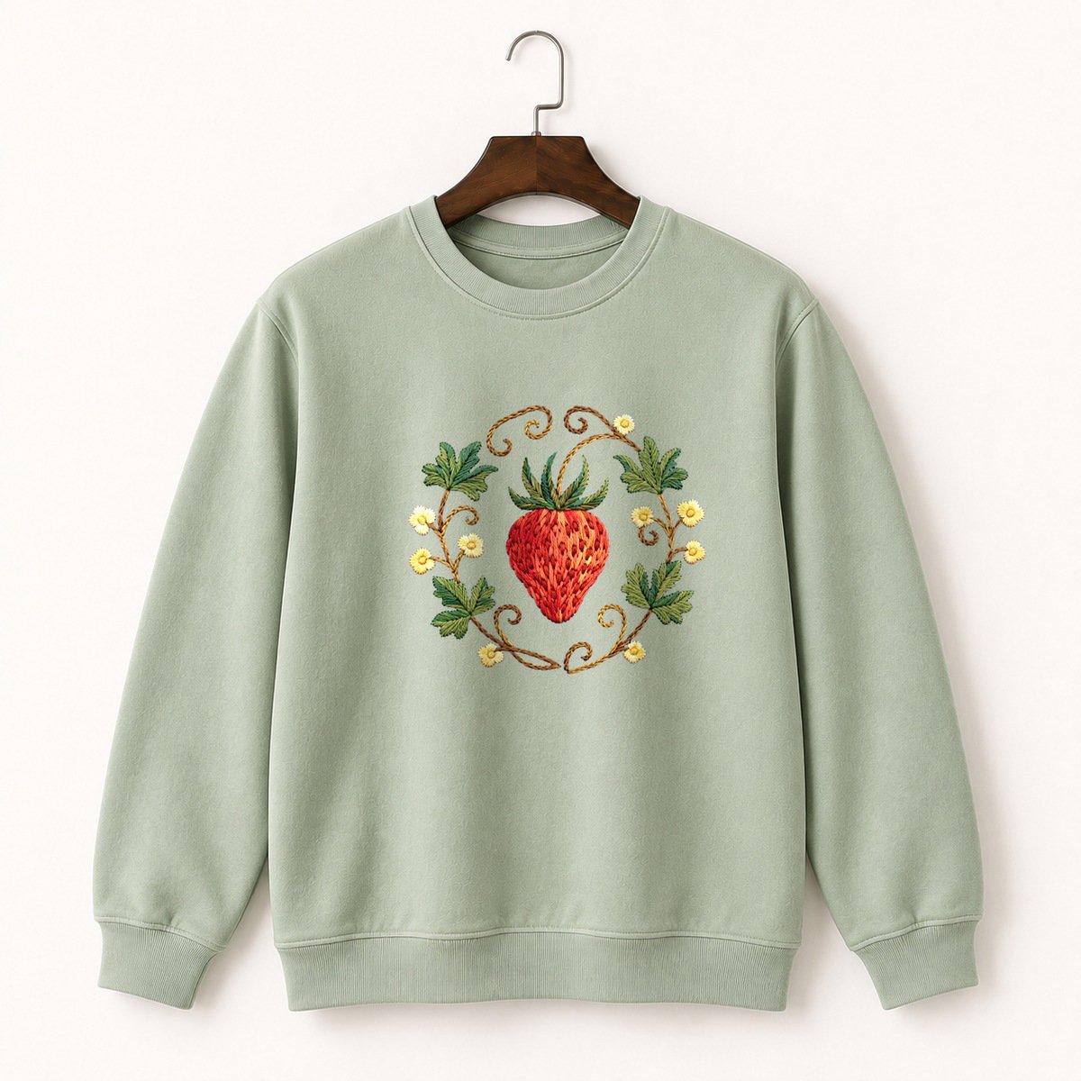 Wild Strawberry Plant Crewneck Sweatshirt 2