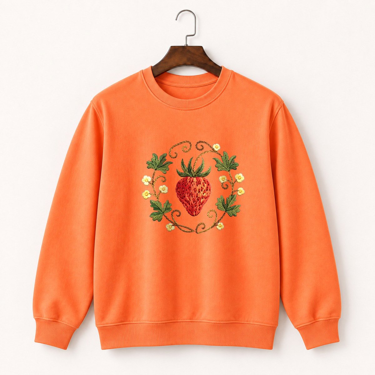 Wild Strawberry Plant Crewneck Sweatshirt 3