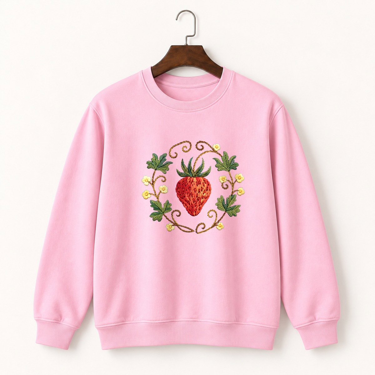 Wild Strawberry Plant Crewneck Sweatshirt 4