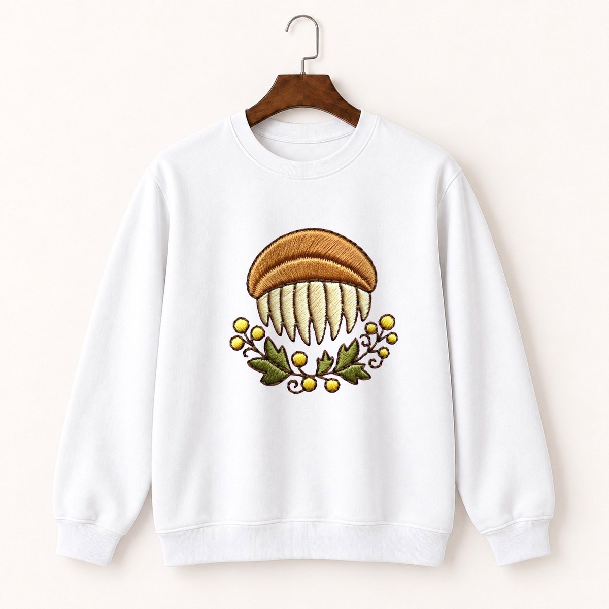 Hedgehog Mushroom Crewneck Sweatshirt 5