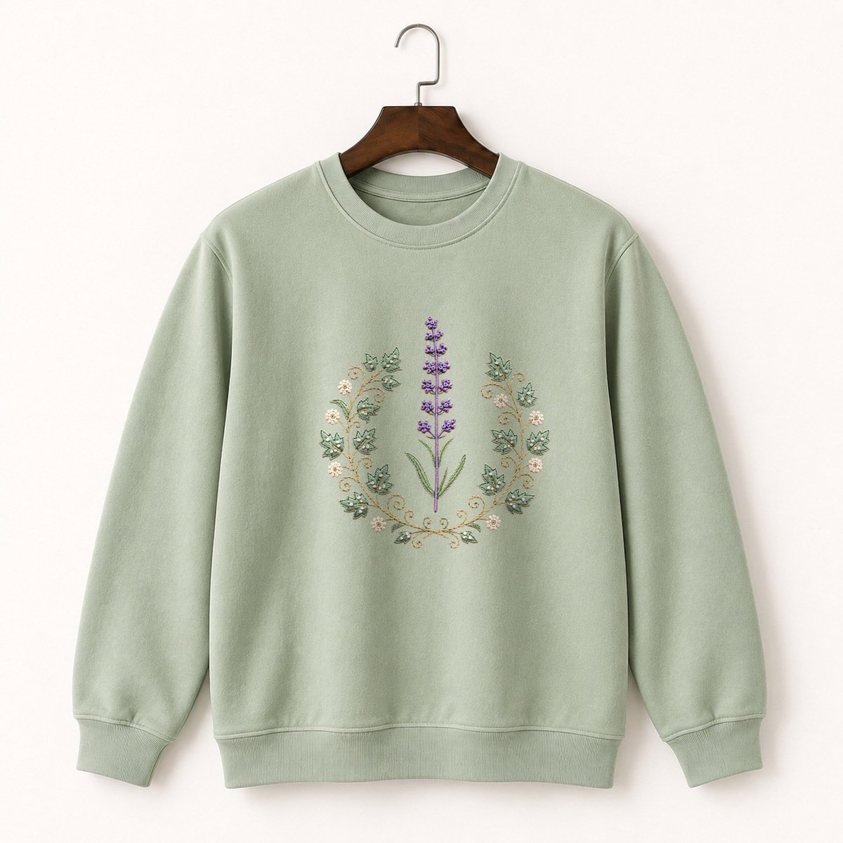 Lavender Sprig Crewneck Sweatshirt 2