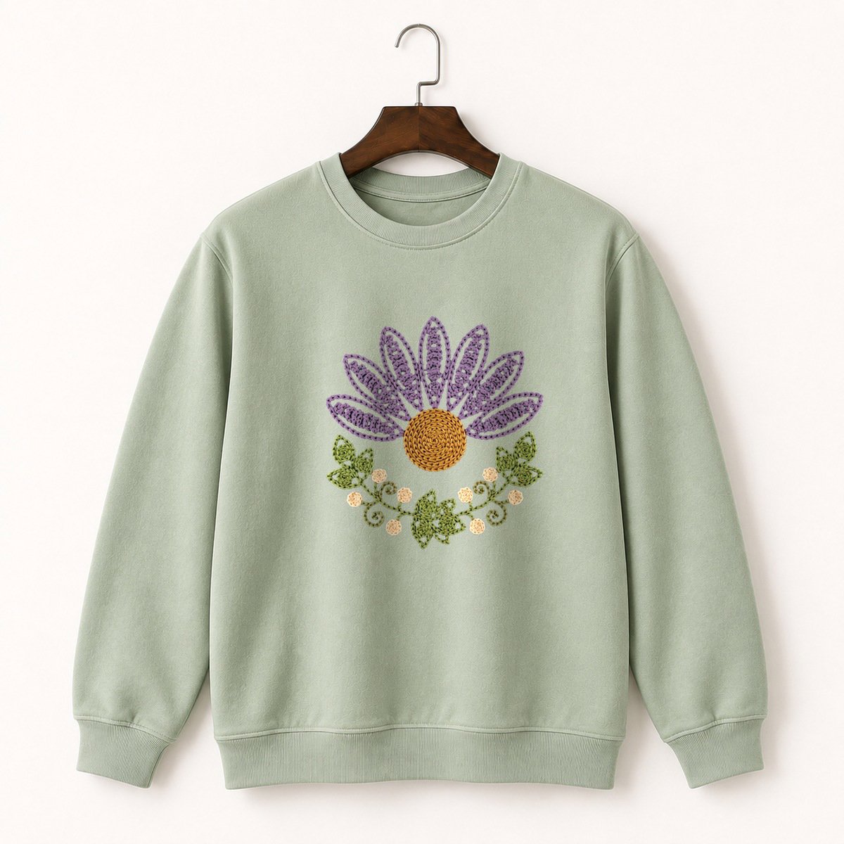 Purple Coneflower Crewneck Sweatshirt 2