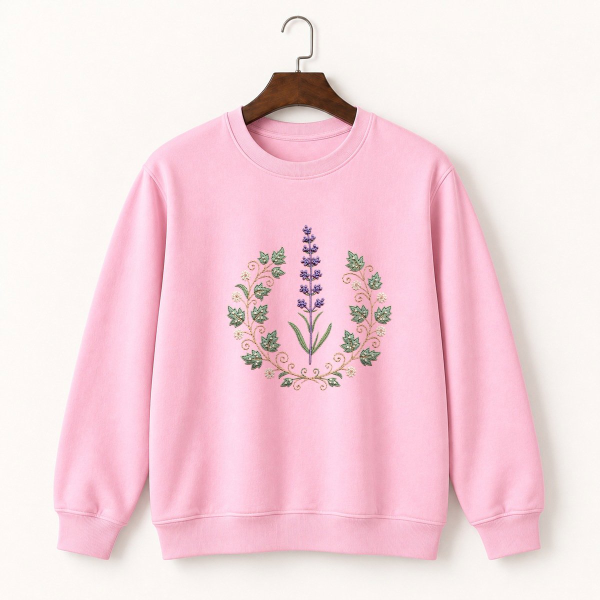 Lavender Sprig Crewneck Sweatshirt 4