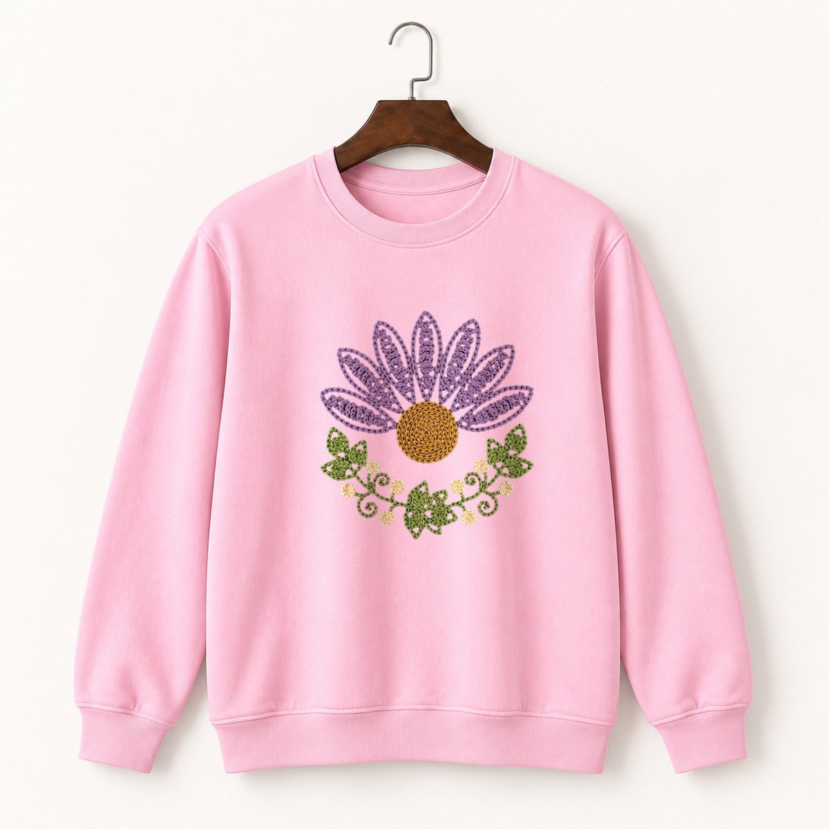 Purple Coneflower Crewneck Sweatshirt 4
