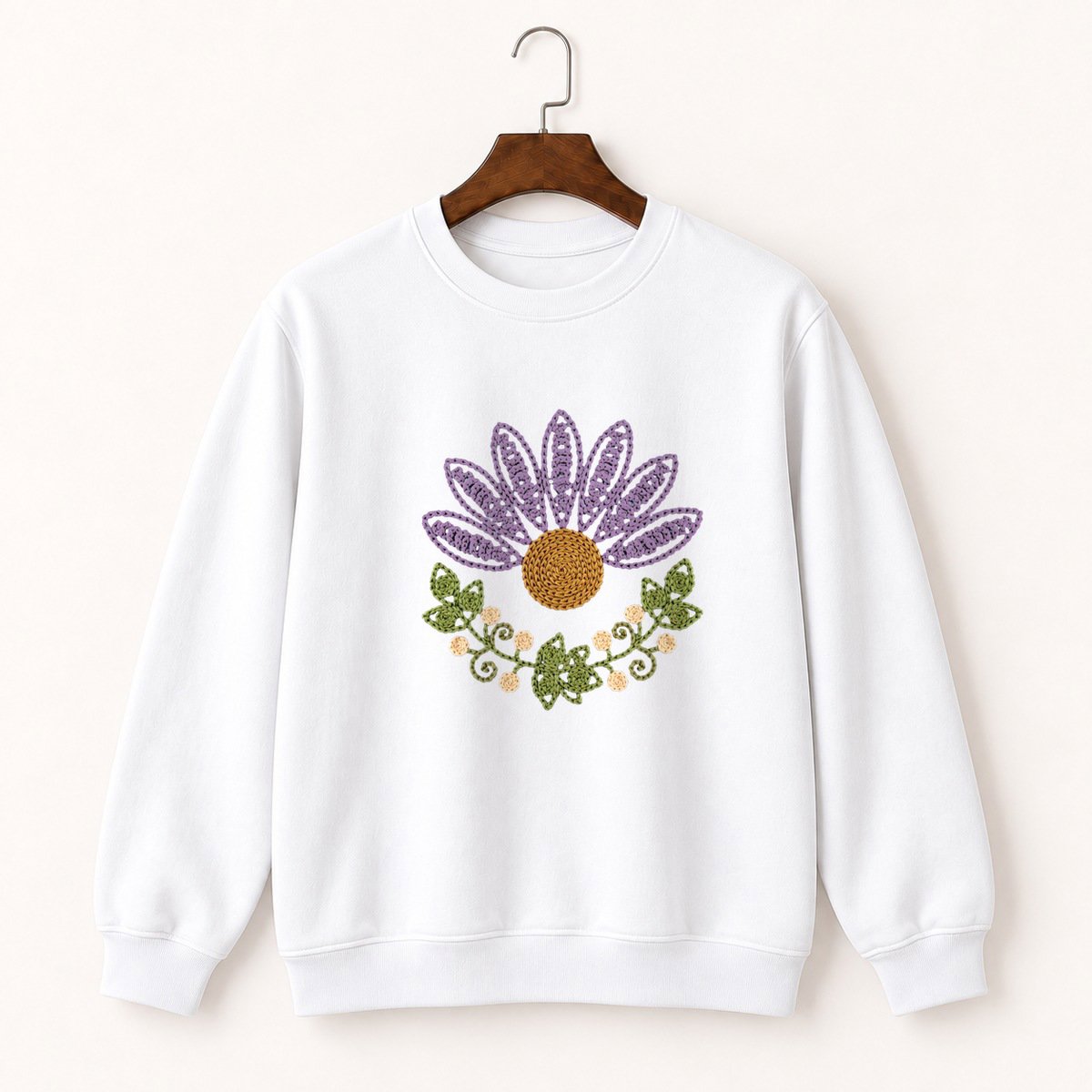 Purple Coneflower Crewneck Sweatshirt 5