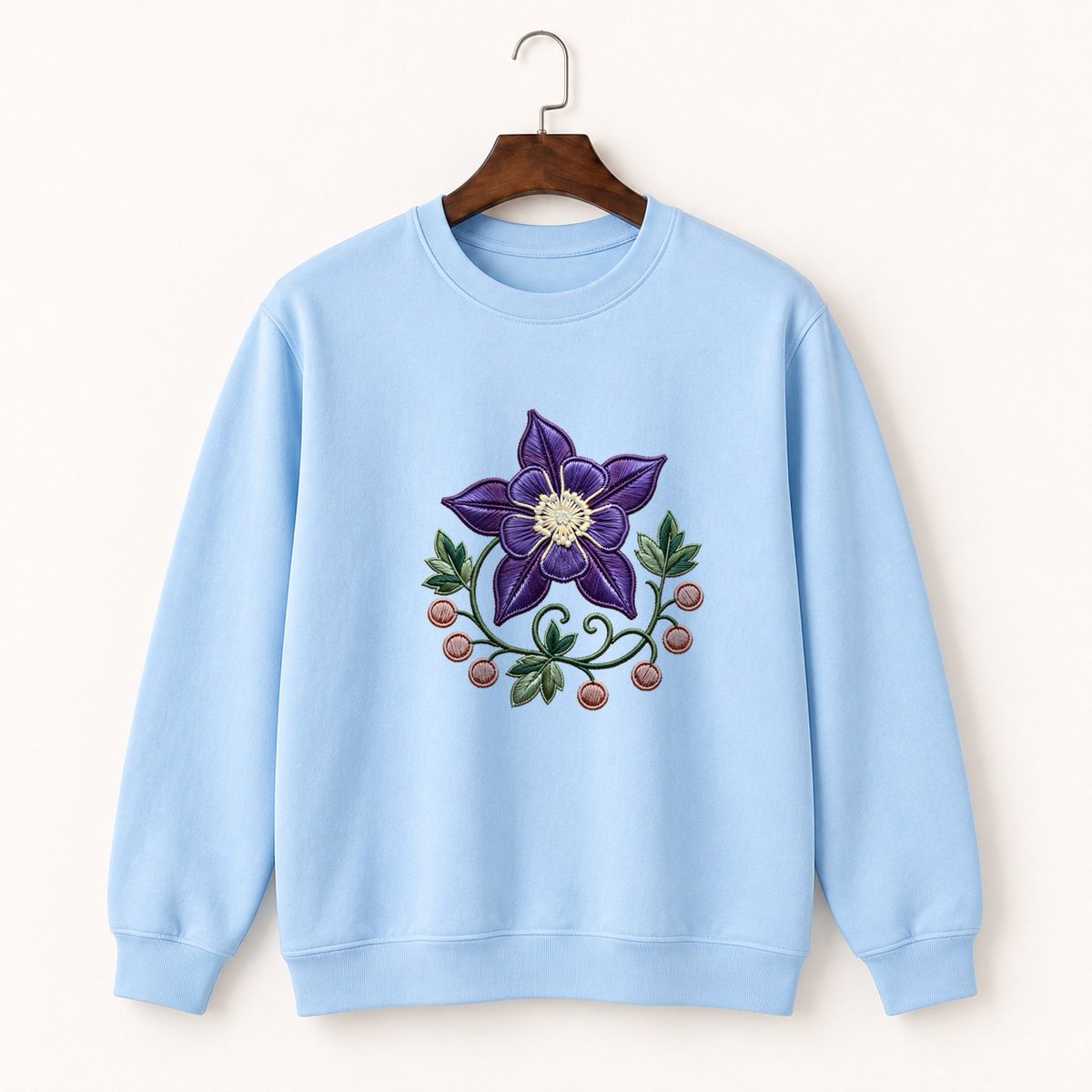 Columbine Flower Crewneck Sweatshirt 1