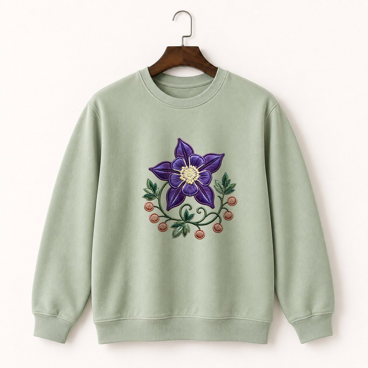 Columbine Flower Crewneck Sweatshirt 2