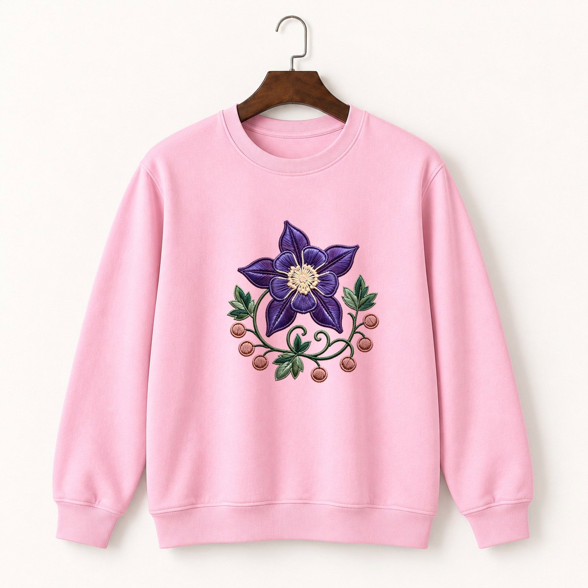 Columbine Flower Crewneck Sweatshirt 4