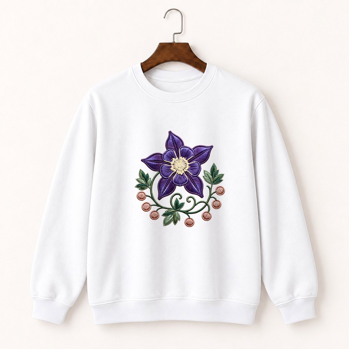 Columbine Flower Crewneck Sweatshirt 5